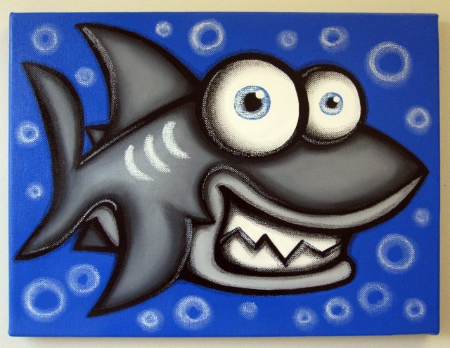Нарисованная акула.