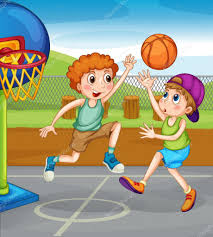 Детская картинка баскетбол.