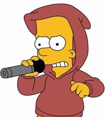 Барт Симпсон в розовой шубе.