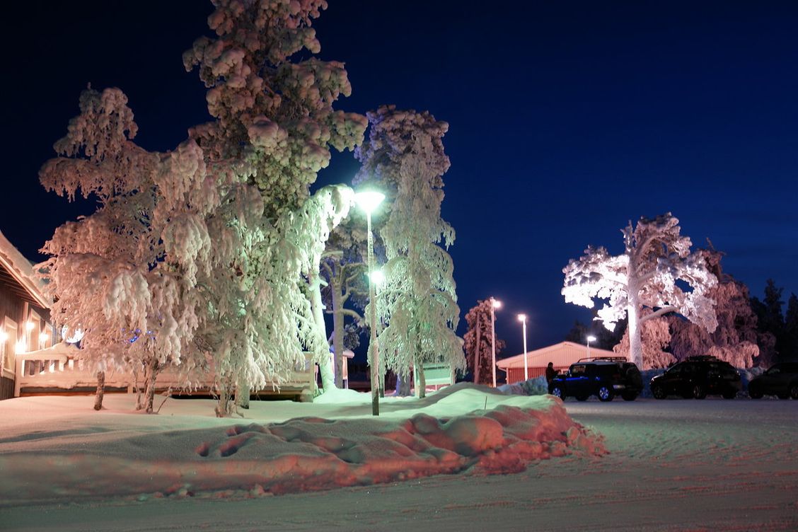 Необычная картинка вечерний город зимой