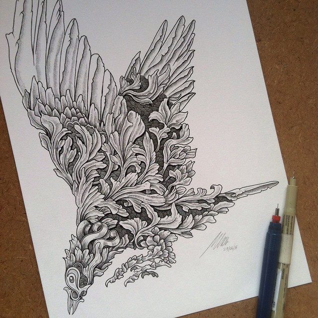 Нарисованный орел.