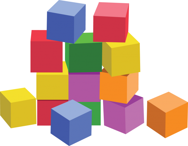 Разноцветные кубики.