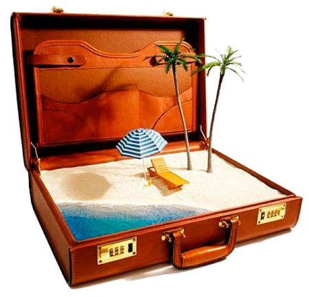 Пляж в чемодане.