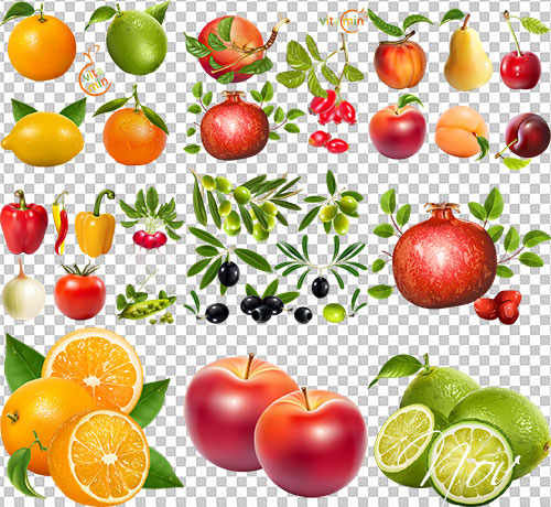 Овощи и фрукты для вырезания