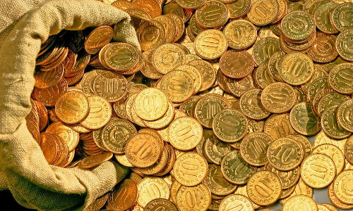 Золотые монеты.