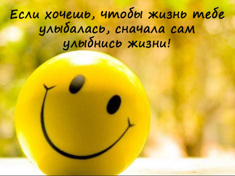 Если хочешь, чтобы жизнь тебе улыбалась, сначала сам улыбнись жизни!