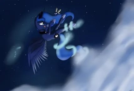 Синяя маленькая пони