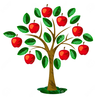Деревянная яблоня для детей.