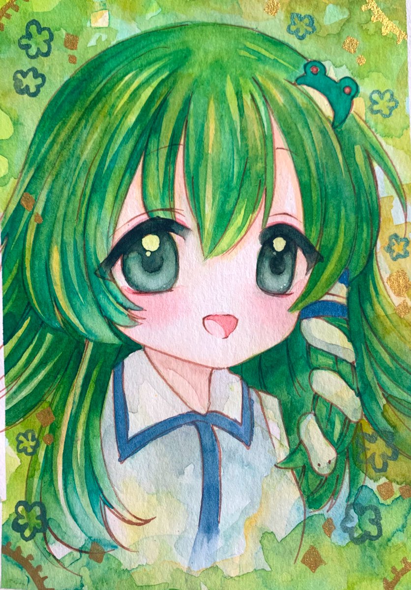 Девочка с зелеными волосами