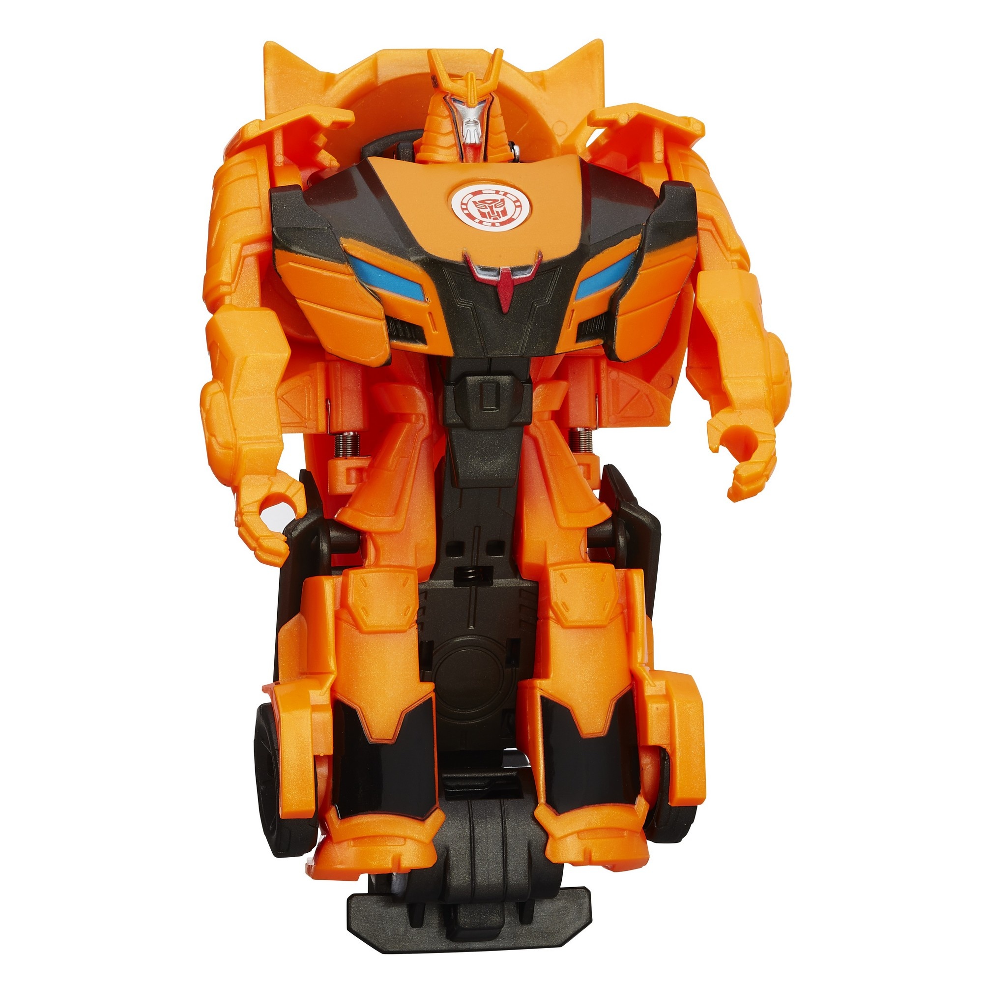 Прикольный оранжевый робот.