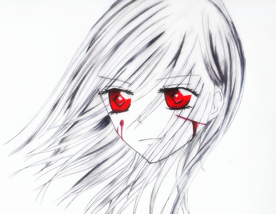 Девочка с кровавыми слезами
