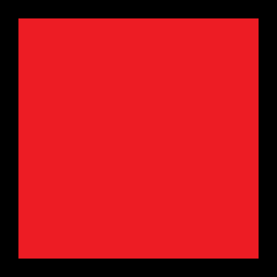 Красный квадрат в черной рамке