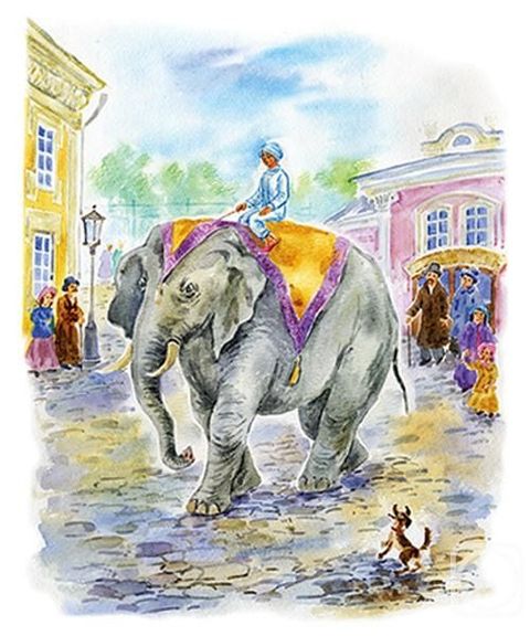 Рисунок наездника на слоне