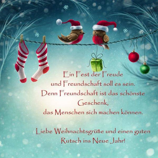Поздравления с Рождеством и Новым годом на немецком языке