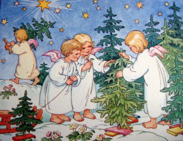 рождественский рисунок для детей
