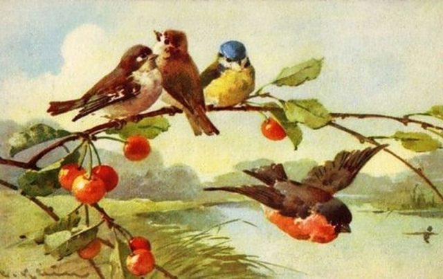 Рисунок с птицами.