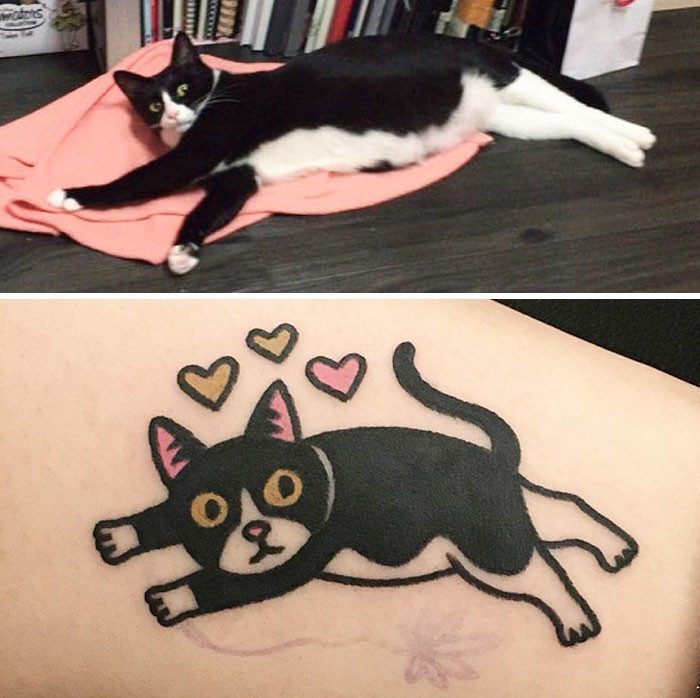 Татуировка с домашним животным.