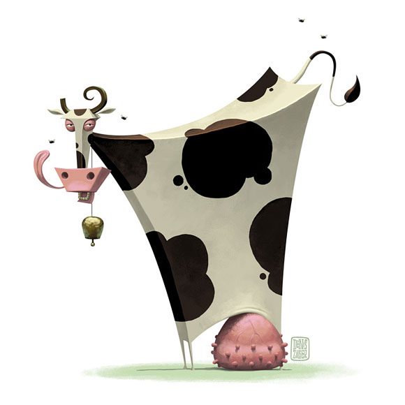 Прикольная картинка про корову.