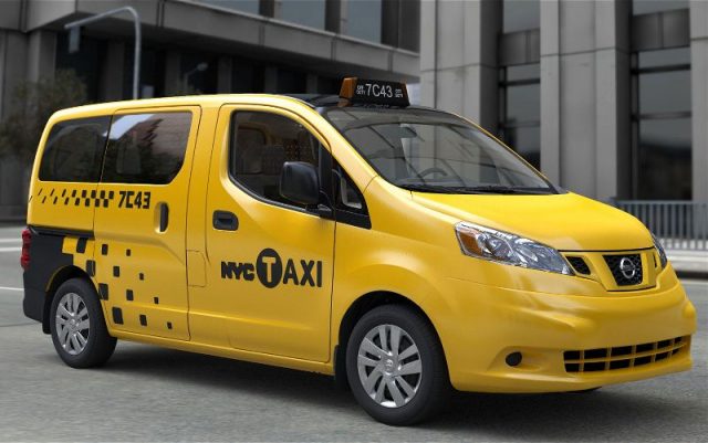 Фото желтого такси.