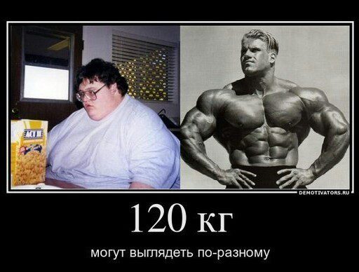 120 кг. могут выглядеть по разному.