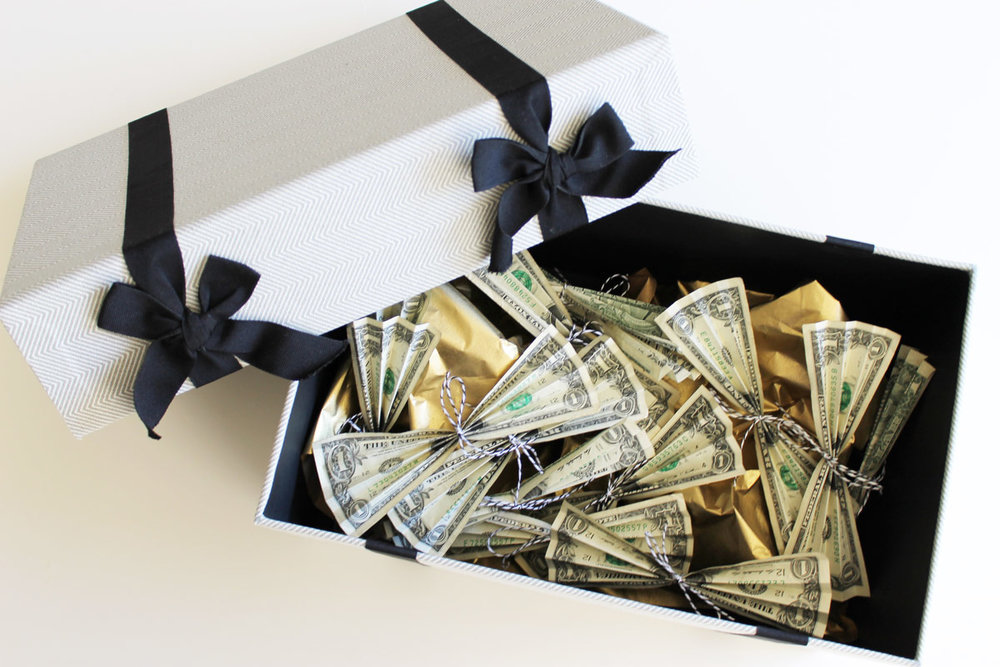 Коробка с деньгами на свадьбу