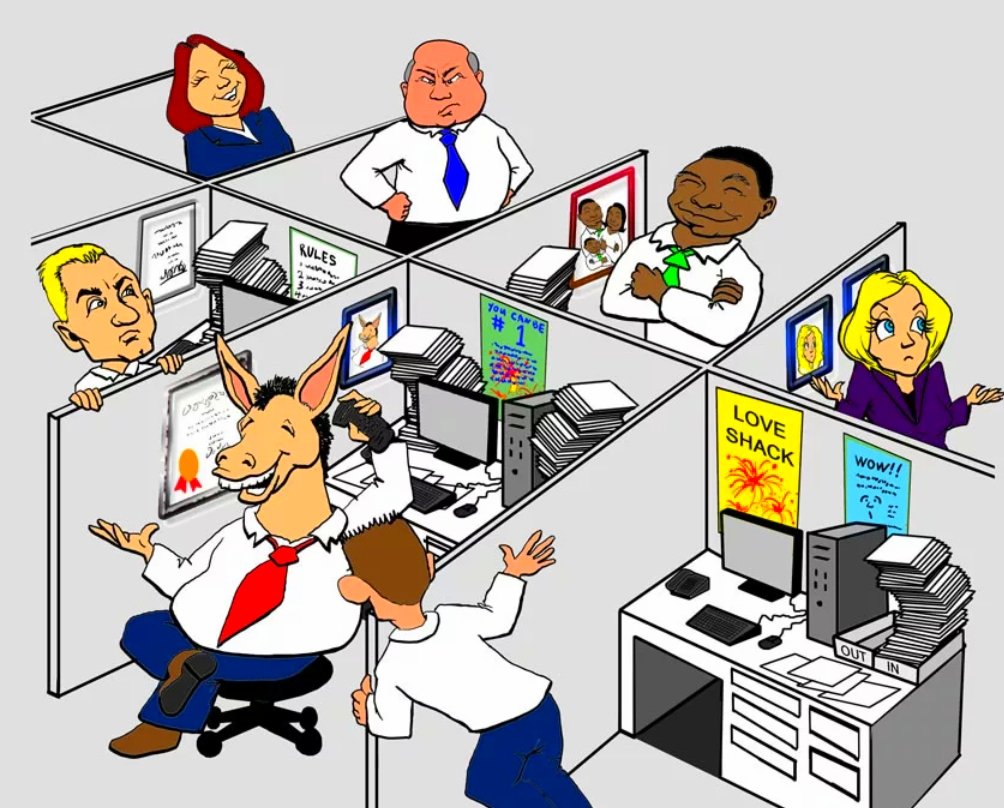 Много новой информации. Карикатуры на офисных работников. Эффективный менеджер карикатура. Нарисованный офис. Работа в офисе карикатура.