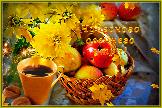 8. Гиф картинка чудесного осеннего утра в Октябре!