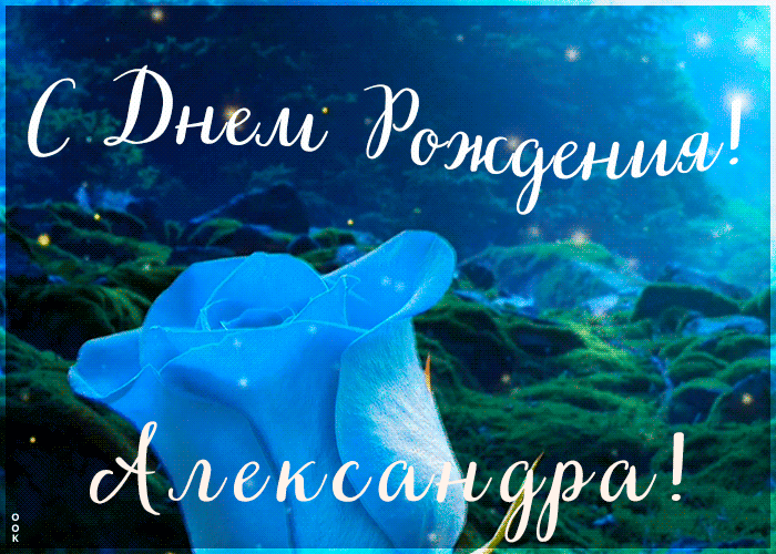 6. Красивая гифка с днём рождения Александра!