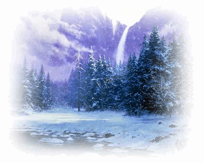 7. Сказочный зимний лес анимация