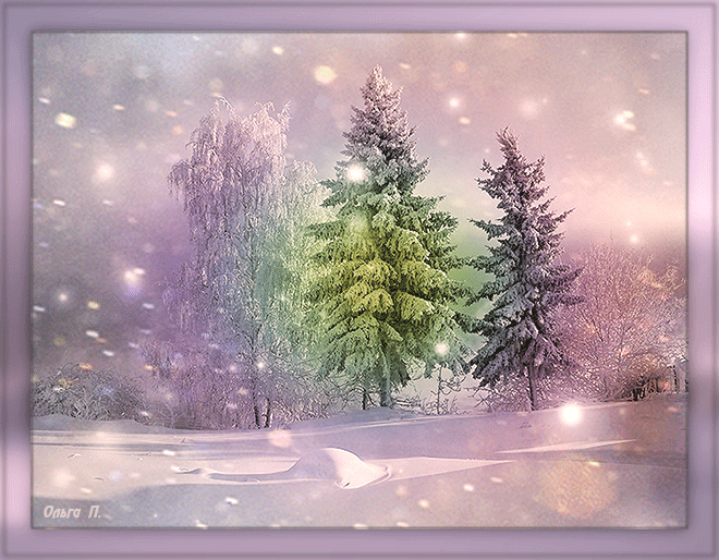5. Красивая зима анимация Волшебный зимний лес анимация