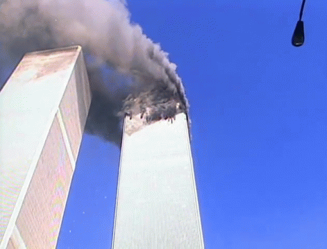 5. Взрыв башен близнецов 11 сентября гиф картинка