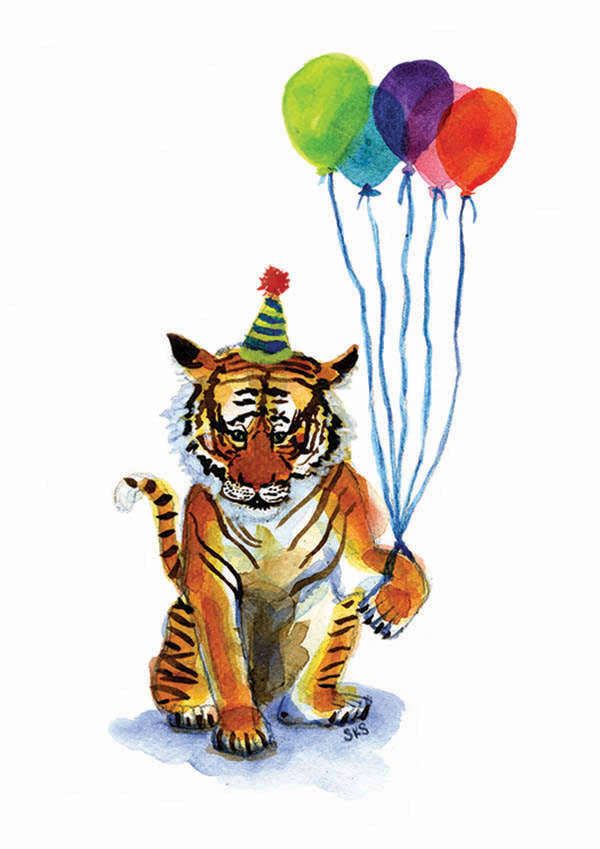 8. Поздравительные открытки с тигром