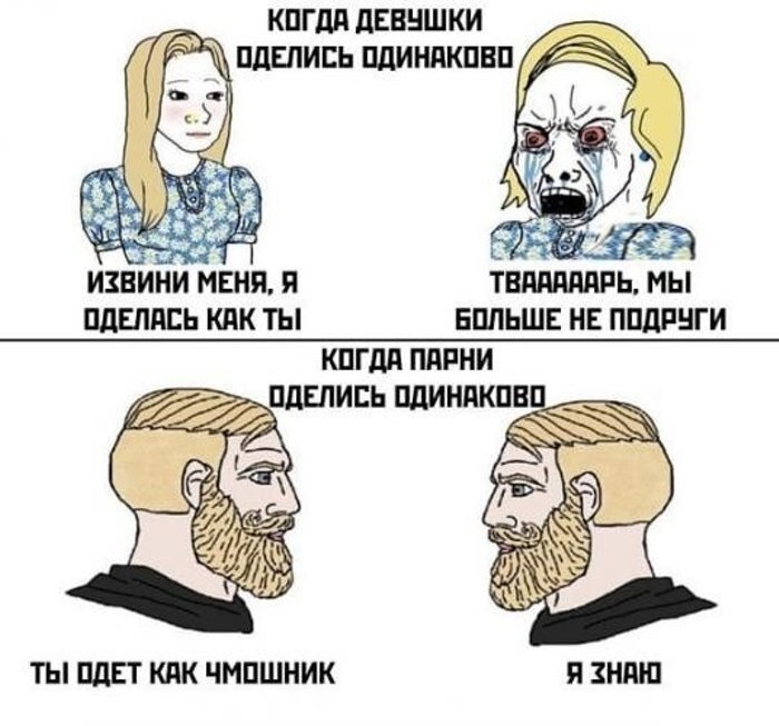 Это две одинаковые картинки мем