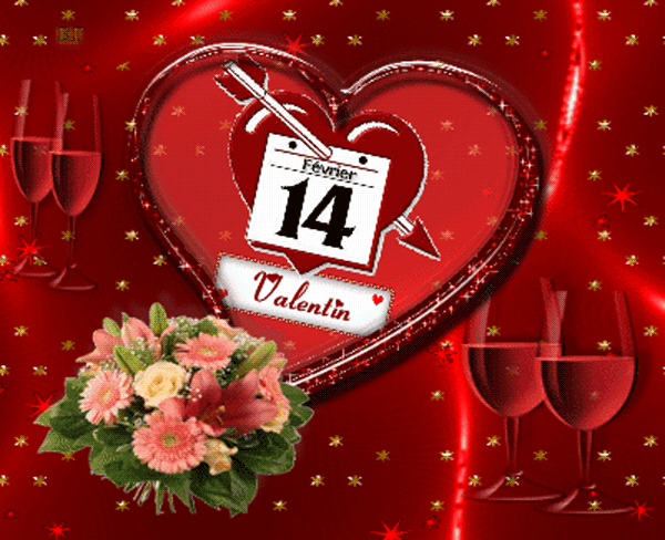 2. Красивая картинка с сердечками и цветами на Валентинов день!