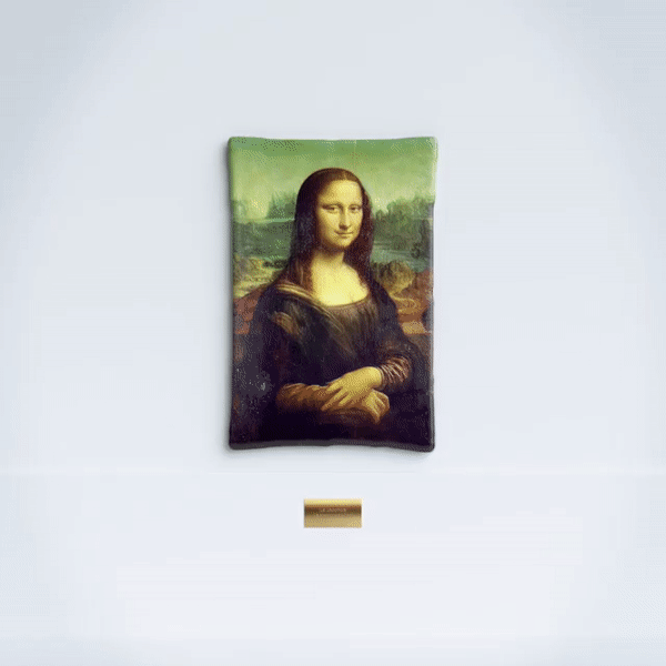 2. Гифка стекающая картина Мона Лизы