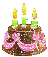 1. Гифка торт с днем рождения