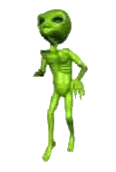 1. Гифка инопланетянин танцует на прозрачном фоне