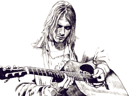 1. Гифка Курт Кобейн. Изображение лидера культовой группы «Nirvana». Или, по крайней мере, похожего на него человека.