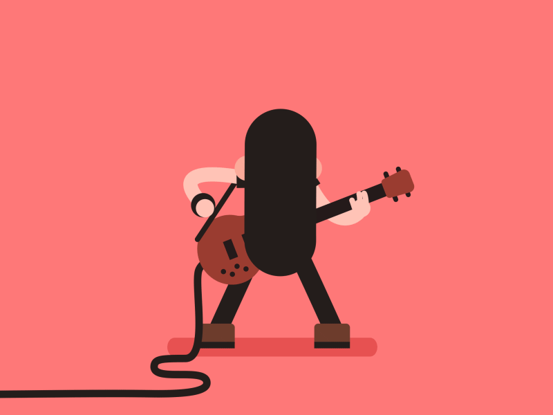 8. Гифка Металл. Потрясти гривой волос, на концерте тяжёлого рока — святое дело. Гитарист, который изображён на гифке, в теме.