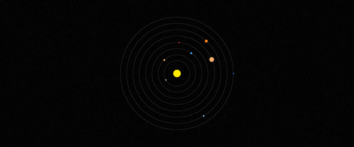 6. Gif анимация солнечной системы