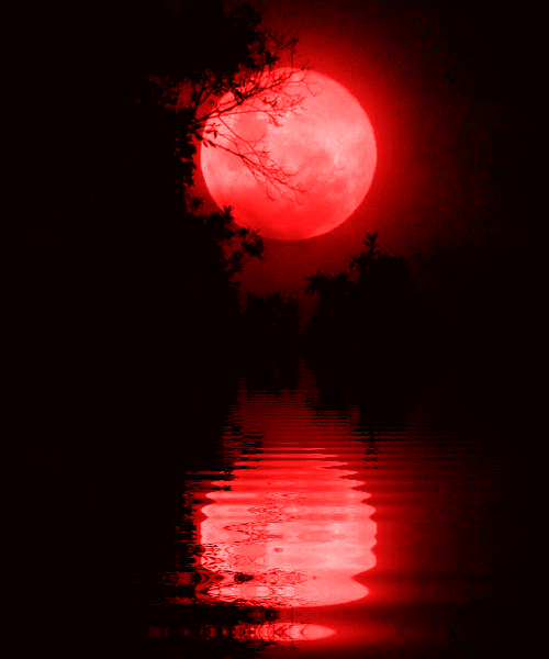 5. Gif анимация красная луна