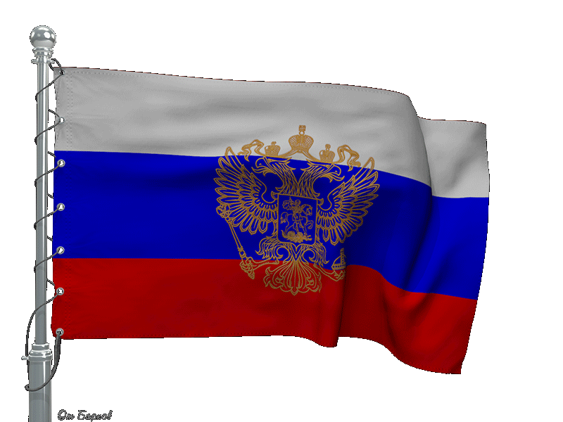 4. Gif Российский флаг на прозрачном фоне