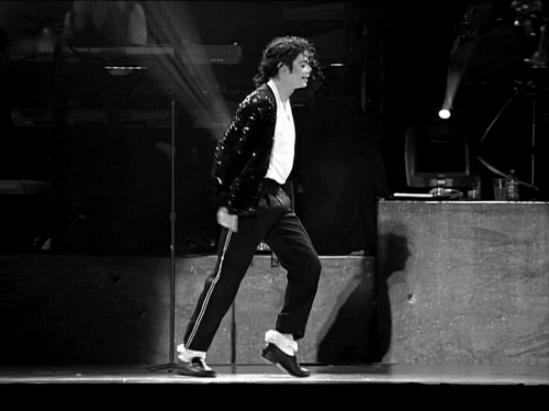 1. Красивая гифка Майкл Джексон лунная походка