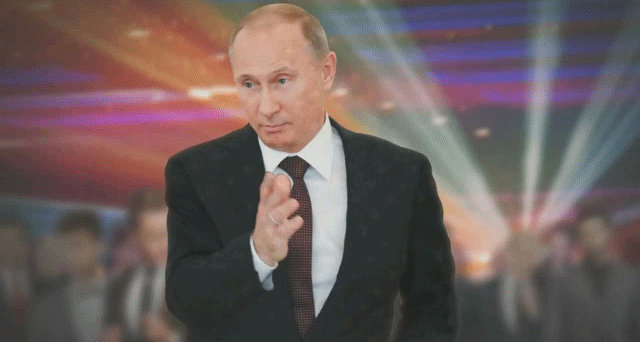 5. Gif картинка Путин танцует