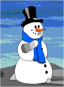 4. Очень красивая гифка снеговик