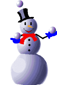 7. Гиф снеговик кидает снежок на прозрачном фоне