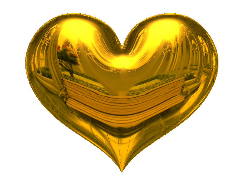1. Гифка золотое сердце на прозрачном фоне