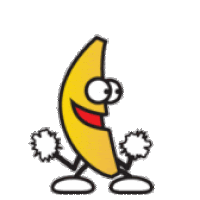 4. Гифка банан танцует на прозрачном фоне