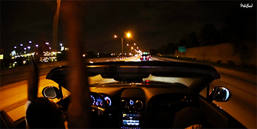 10. Гифка вид ночью из машины