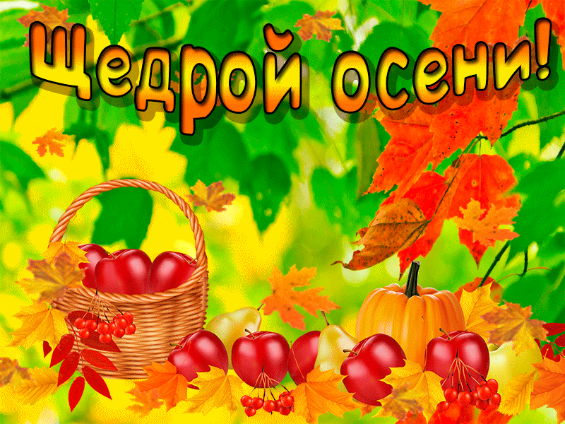 11. Гиф открытка щедрой осени!